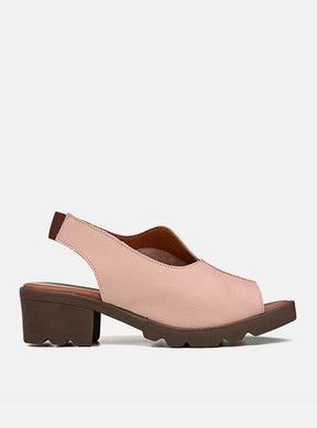 Sandália em Couro Style Valentina Nude