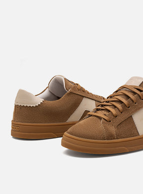 Tênis em Couro Camurça Caramelo Icon