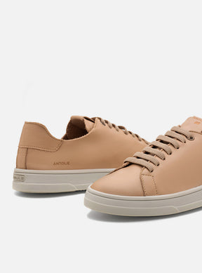 Tênis em Couro Nude Elástico Basics