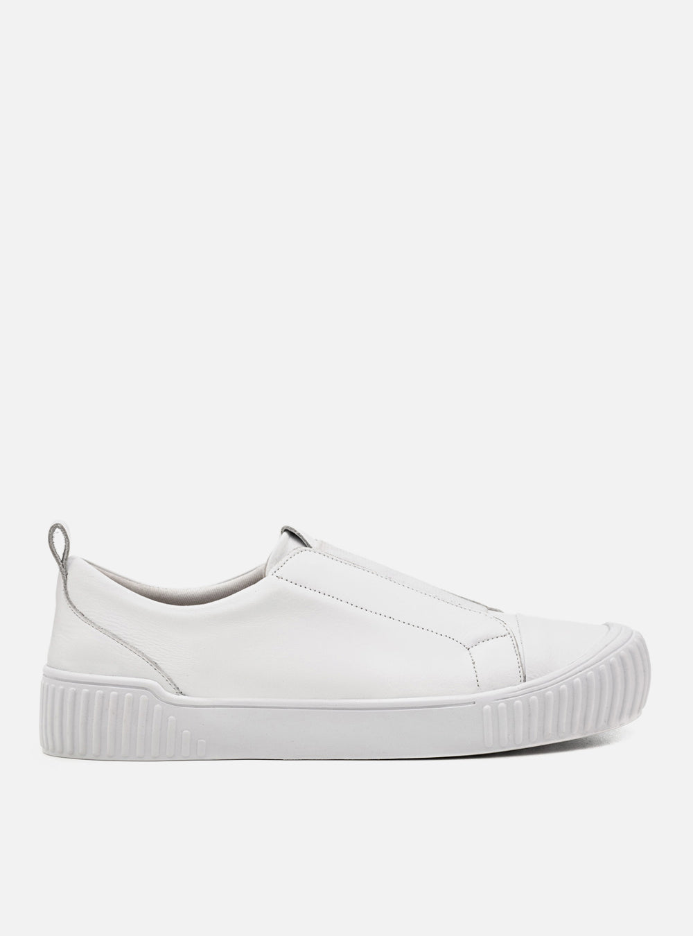 Tênis em Couro Slip On Olivia Branco