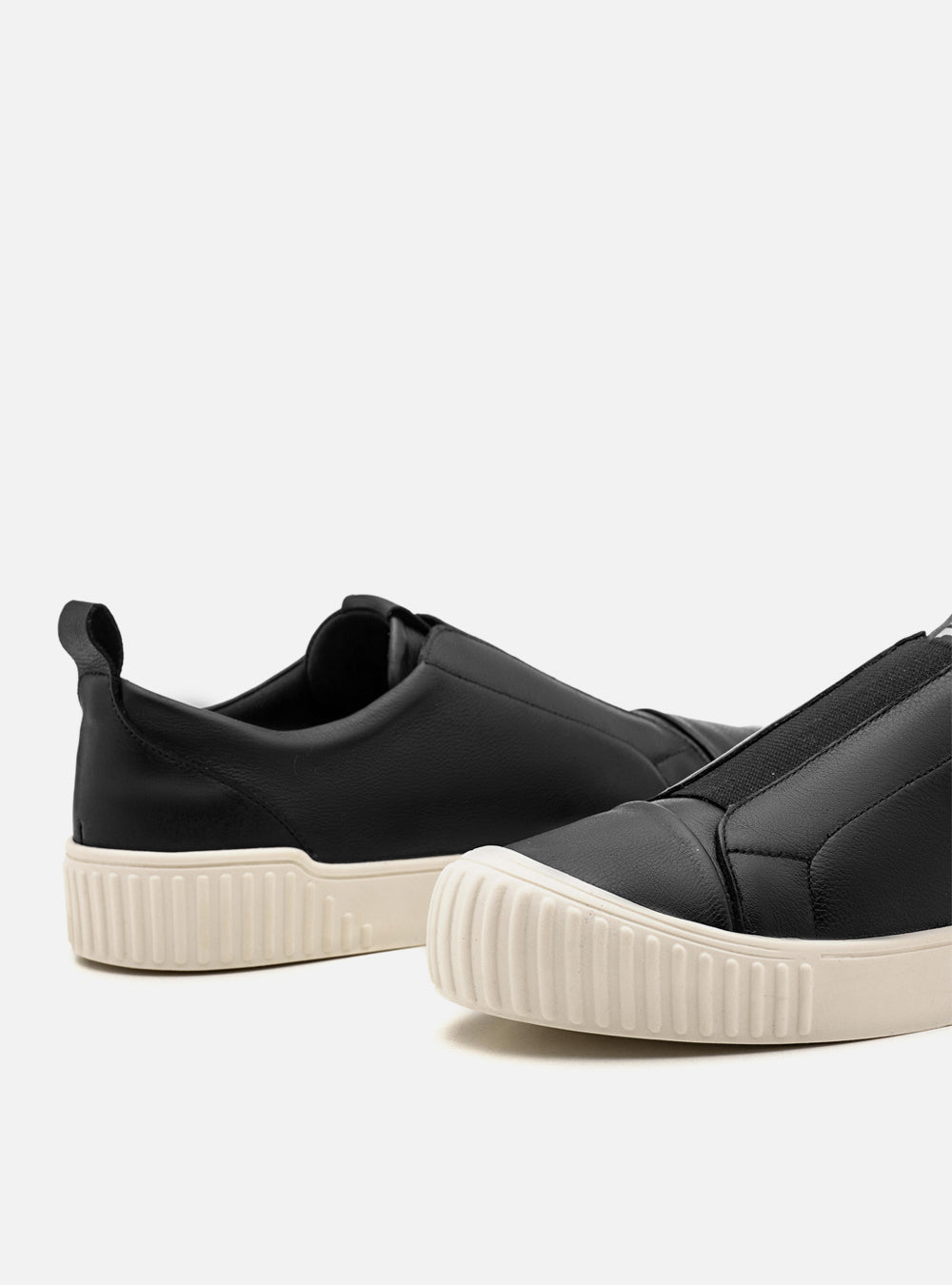 Kit Duo Tênis Slip On | Tênis em Couro Slip On Preto + Branco