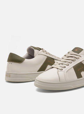 Tênis em Couro Snow e Verde Icon